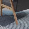 Minimalistic Wooden Frame Accent Chair, with Padded Seat