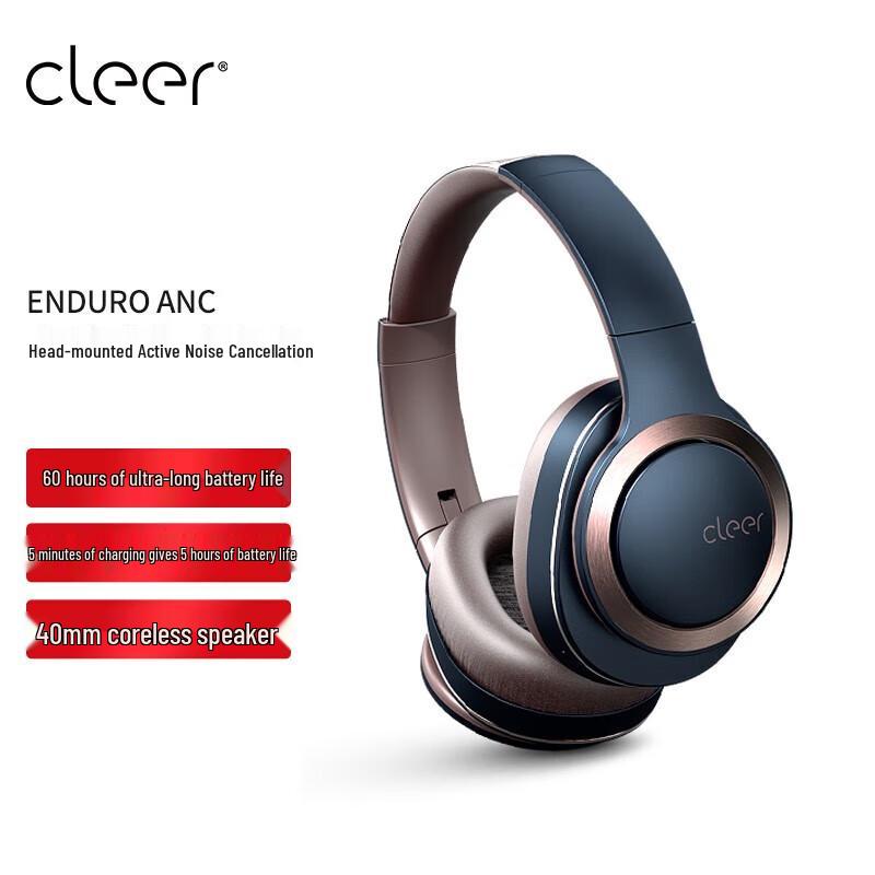 

cleer ENDURO ANC Smart Noise-Cancelling Over-Ear Wireless Headphones Standard