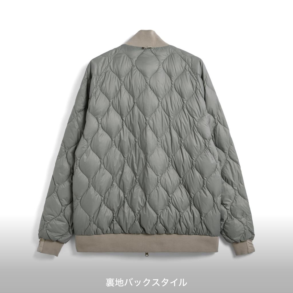 Taion Unisex Japan Special Track Down Jacket JK13JS Gray Beige Size L (Gray),