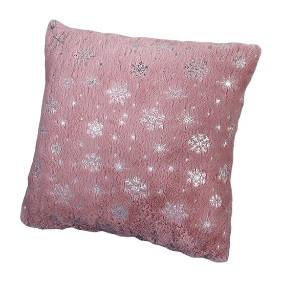 Vánoční pouzdro na polštář Hot ražba na skrytý zip omyvatelný elegantní 43x43cm sněhové vločky flitry Vánoční ozdobný povlak na polštář pro domácí kancelář