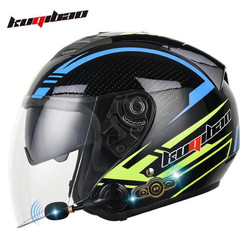 Cool Ride Bao Lightweight Bluetooth Motorcycle Helmet with Double Visor, 3C Certification, Long Battery Life, and Excellent Sound Quality
