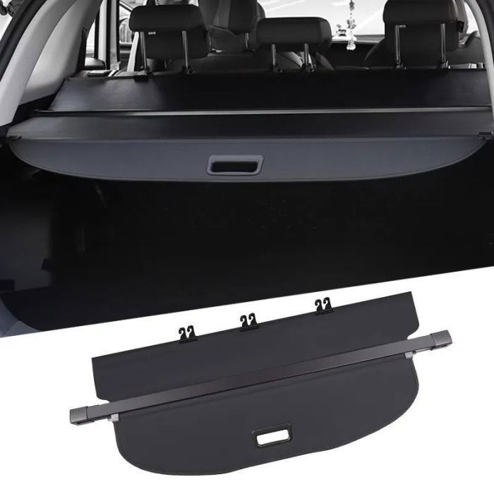 Luggage Cover - Cherokee 19-21 - Retractable Roller Blind - Black - Aluminium Supports