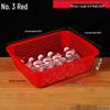 Large White Plastic Rectangular Kitchen Basket for Draining, Washing, and Storage