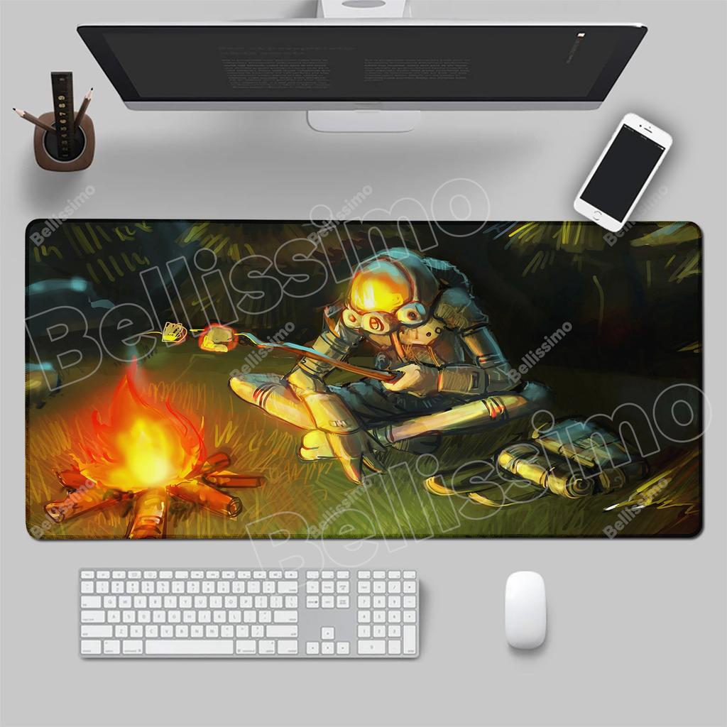 XXL Mouse Pad Anime Gamer Outer Wilds Mousepad PC Gaming Accessories Keyboard Pad Laptop Universe Space Solar System HD Desk Mat