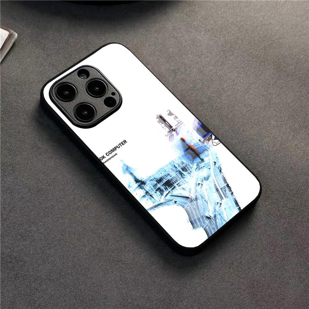 Art Rock Band Radiohead Music Phone Case For 17 Pro Max IPhone 16 Pro 14 12 11 13 Mini X XR XS 15 Plus SE Glass Cover