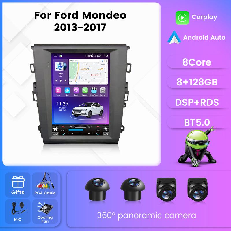 Ford Mondeo 2013-2017 Android Bluetooth GPS Navigation & Reversing Camera Screen