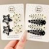 4/8pcs Harajuku Black White Polka Dot Hair Clip for Women Girls Hairpin Sweet Cute Star Side Clips Girl Hairpin Hair Accessories