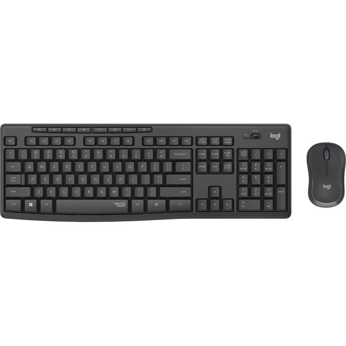 Tastiera e mouse wireless - LOGITECH - MK295 SILENT - Grafite - Silenziosi - Connettività wireless