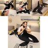 Realistic Tiger Whale Plush Toy Soft Stuffed Animal Ocean Creature Humpback Whale Pillow Doll