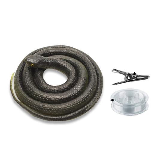 

1 комплект 120-сантиметровой игрушки-шутки в виде змеи с 100-метровым ПВХ-клипсой с прозрачной линией, имитирующей змею A