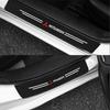 4Pcs Car Carbon Fiber  Door Threshold Protector Decal Auto Accessories For Mitsubishi 9 Ralliart X EX L200 Colt Outlander Pajero