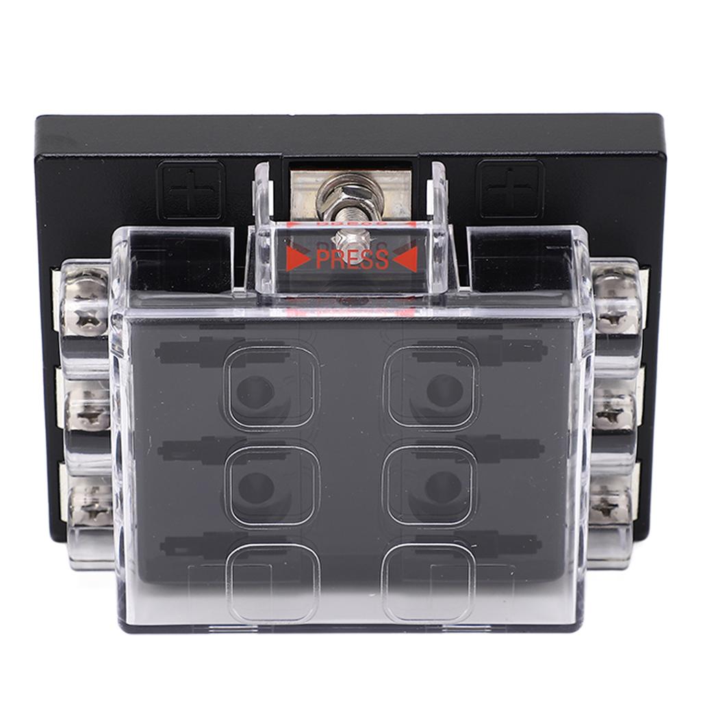 Blade Fuse Box ATC ATO Waterproof Block Panel Board with Negative Bus for Car RV Trailer Truck Van