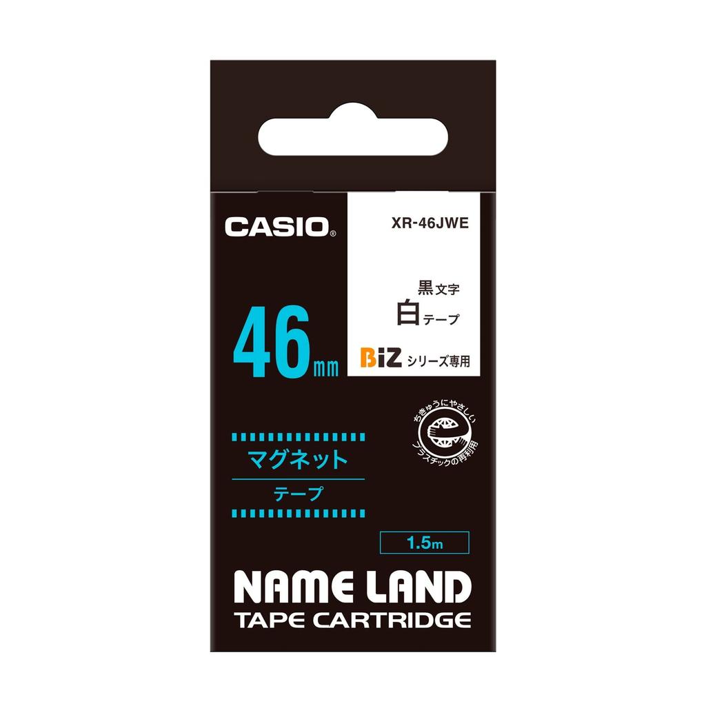 Casio Label Writer Nameland Magnetic Tape 46mm White XR-46JWE
