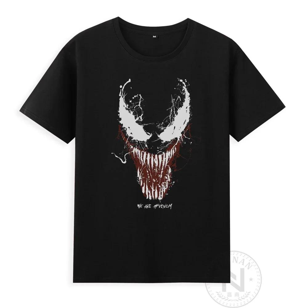 

Футболка с коротким рукавом Super hero Venom Venom 2 Massacre Start Logo Летняя мужская футболка Бутиковая модная футболка Короткий рукав y2k#Цвет XXXXXL чёрный