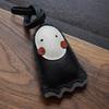 Sheepskin Handmade Real Leather  Black No Face Bag Charm KeyChain Gift Cute Decoration For Bags Exquisite Charm Bag Accessories
