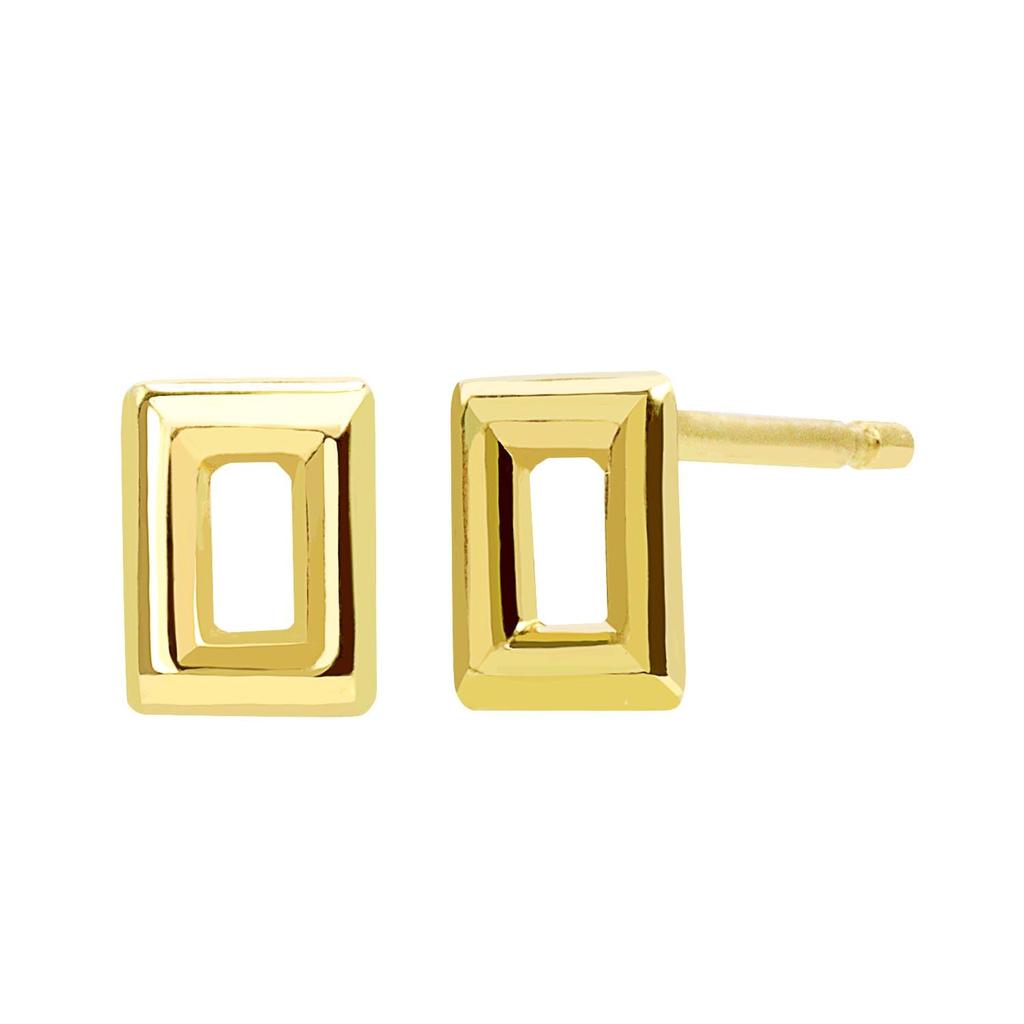 Sears K10 Square Stud 10K Women's Earrings, Gold, se105-0012-yg