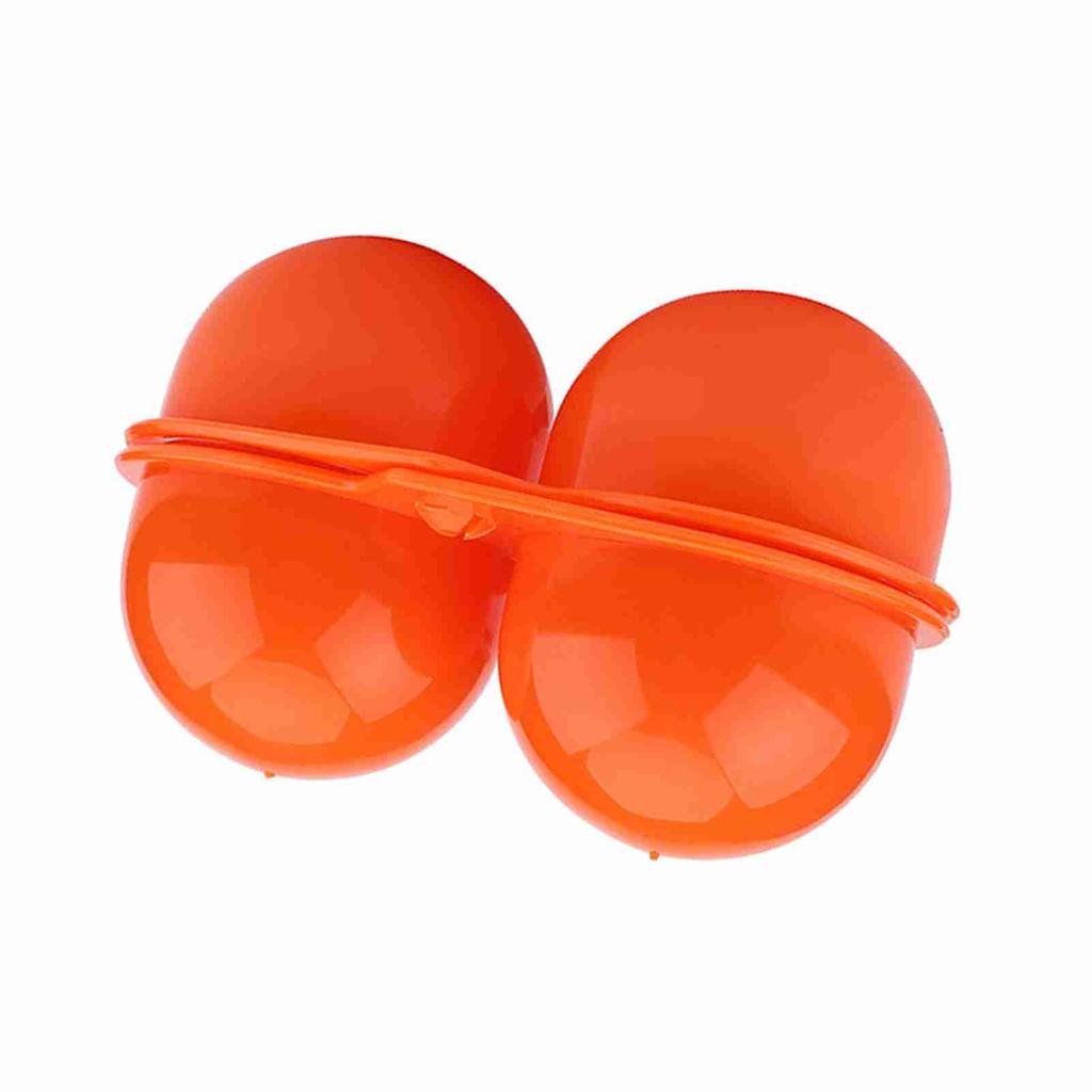 Plástico 2 piezas Portahuevos Caja de almacenamiento contenedor Para uso de picnic al aire libre Camping(naranja)