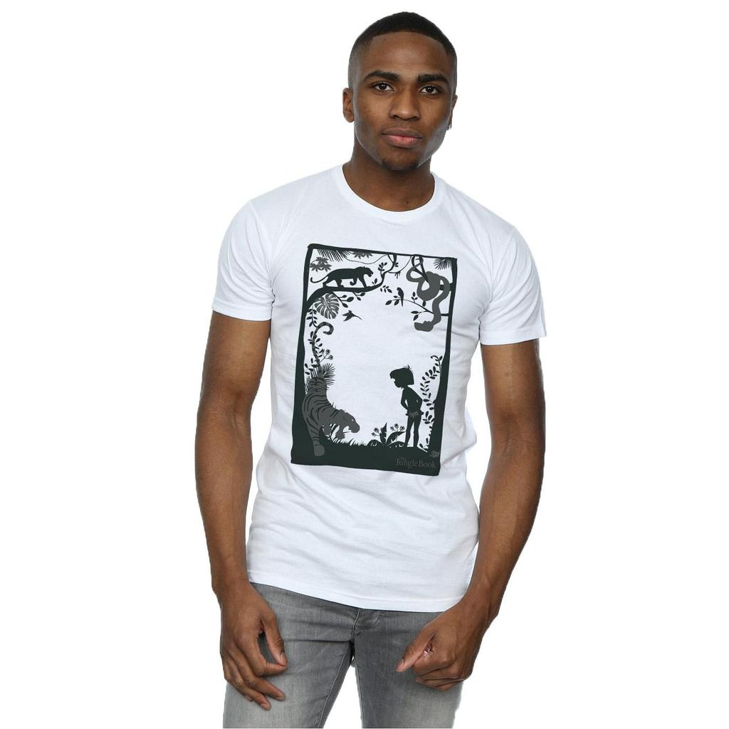 Disney Mens The Jungle Book Silhouette Poster T-Shirt