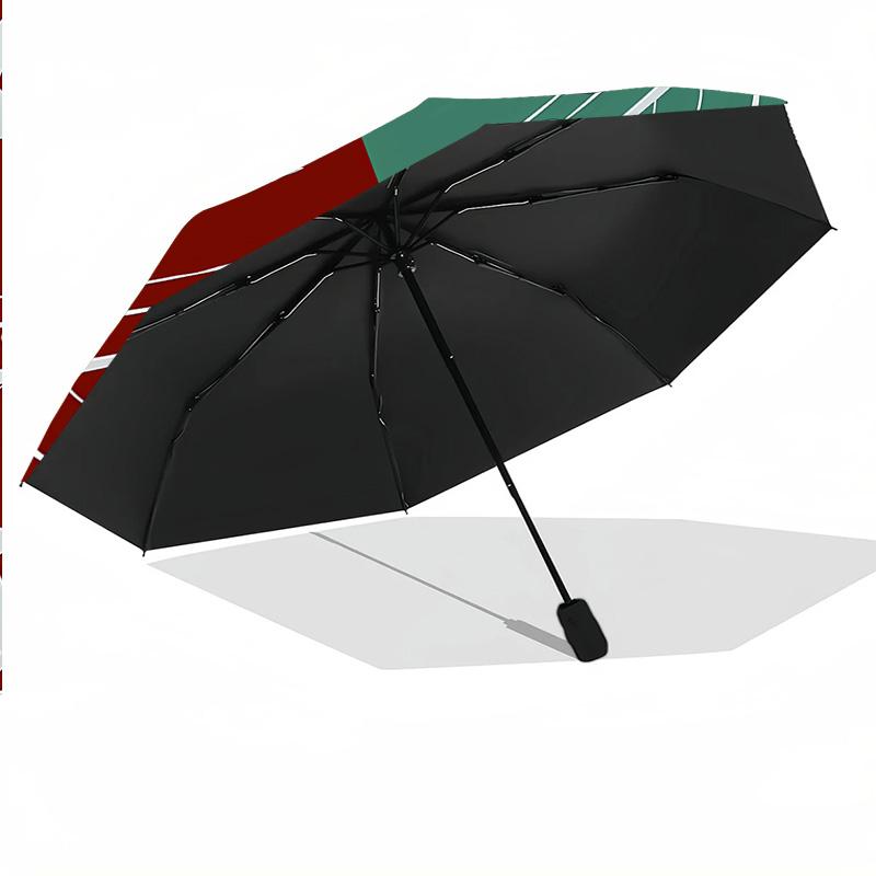 8‑Rib Automatic Umbrella, Fluminense Design Foldable Umbrella for Sun Rain Protection Travel