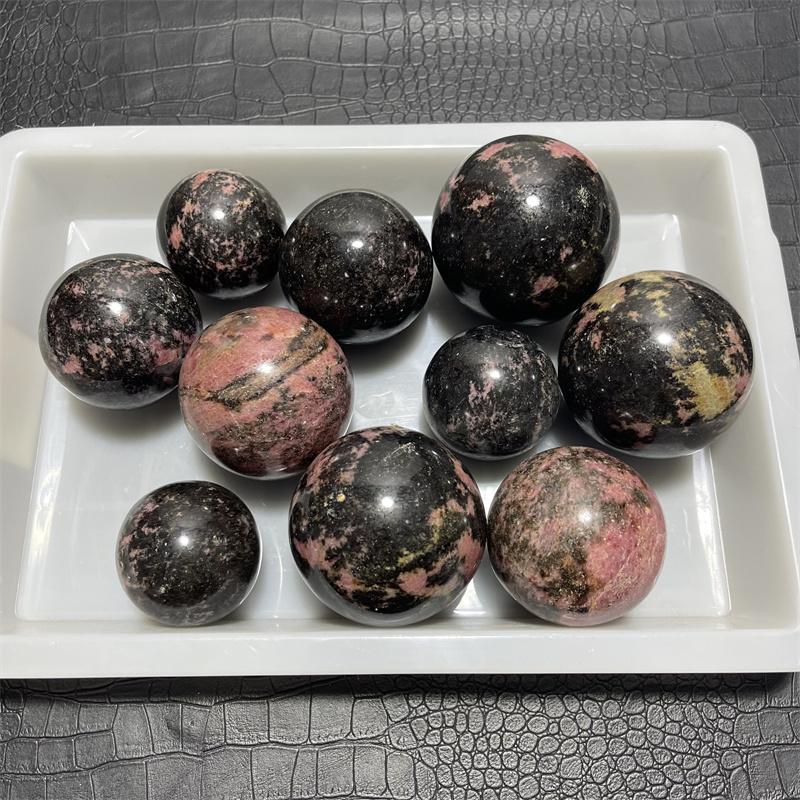 4kg Natural Plum Blossom Tourmaline Sphere Crystal Healing Stones Pink Tourmaline Ball