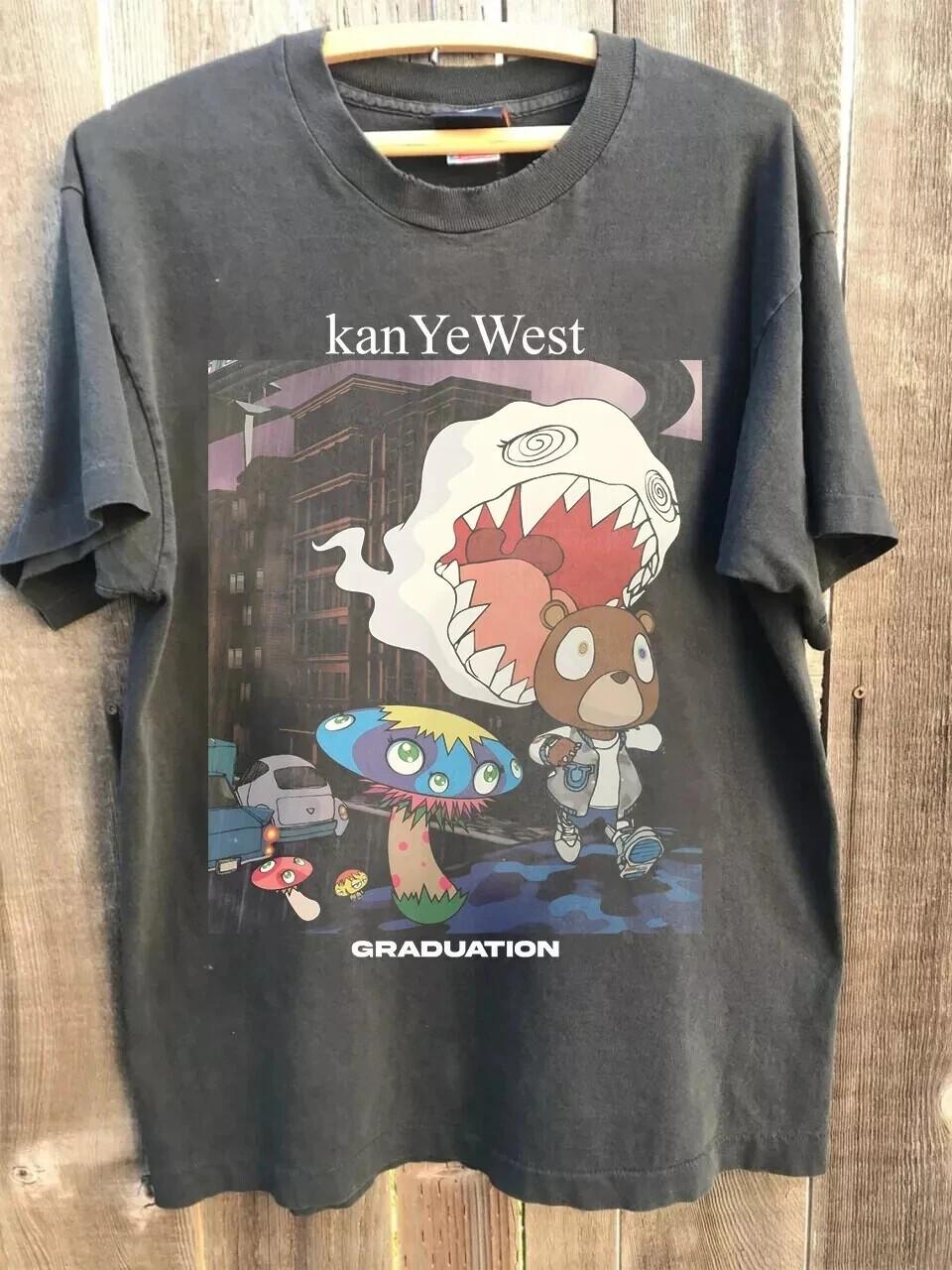 Kanye West Tour 2024 West College Dropout Charcoal Unisex T shirt HH02789 S