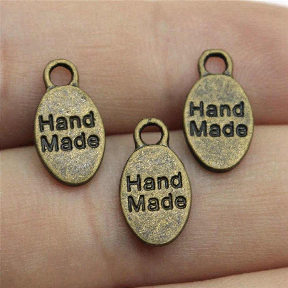 Charms Rectangle Tags Badges Friendship Pendants Minimalist Jewelry Components QC104