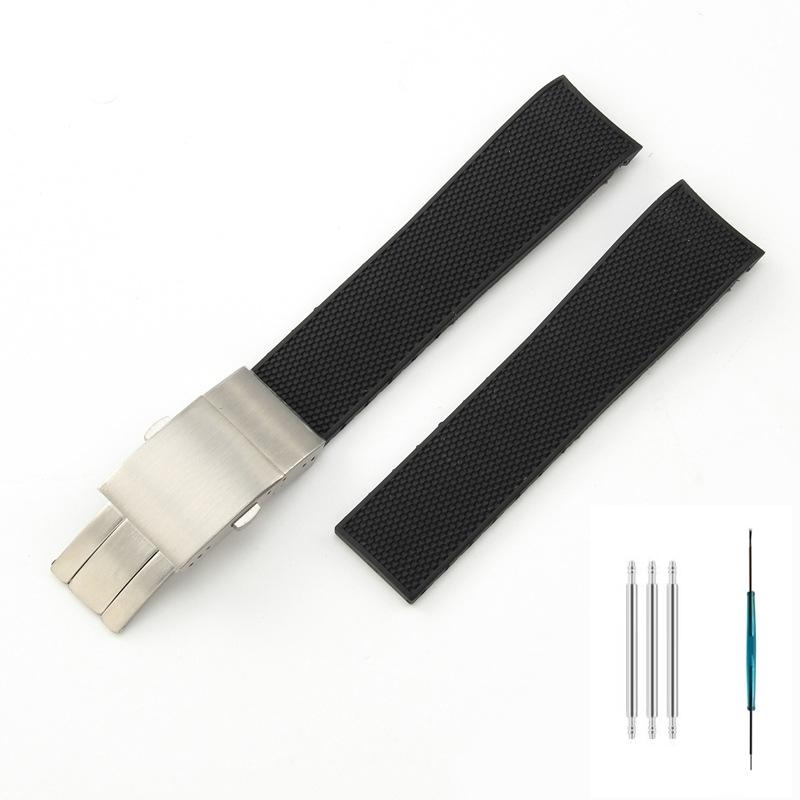 For Longines Conquest L3.781 L3.782 L3.742 L3.642 Silicone Rubber Dive Watch Band Replacement Strap 21mm Cut Adjustable Bracelet