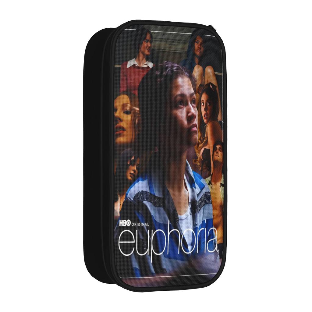 Large Capacity Pen Box Euphorias Season 3 Office Accessories Double Layer Pen Case Girl Make Up Bag Birthday Gift