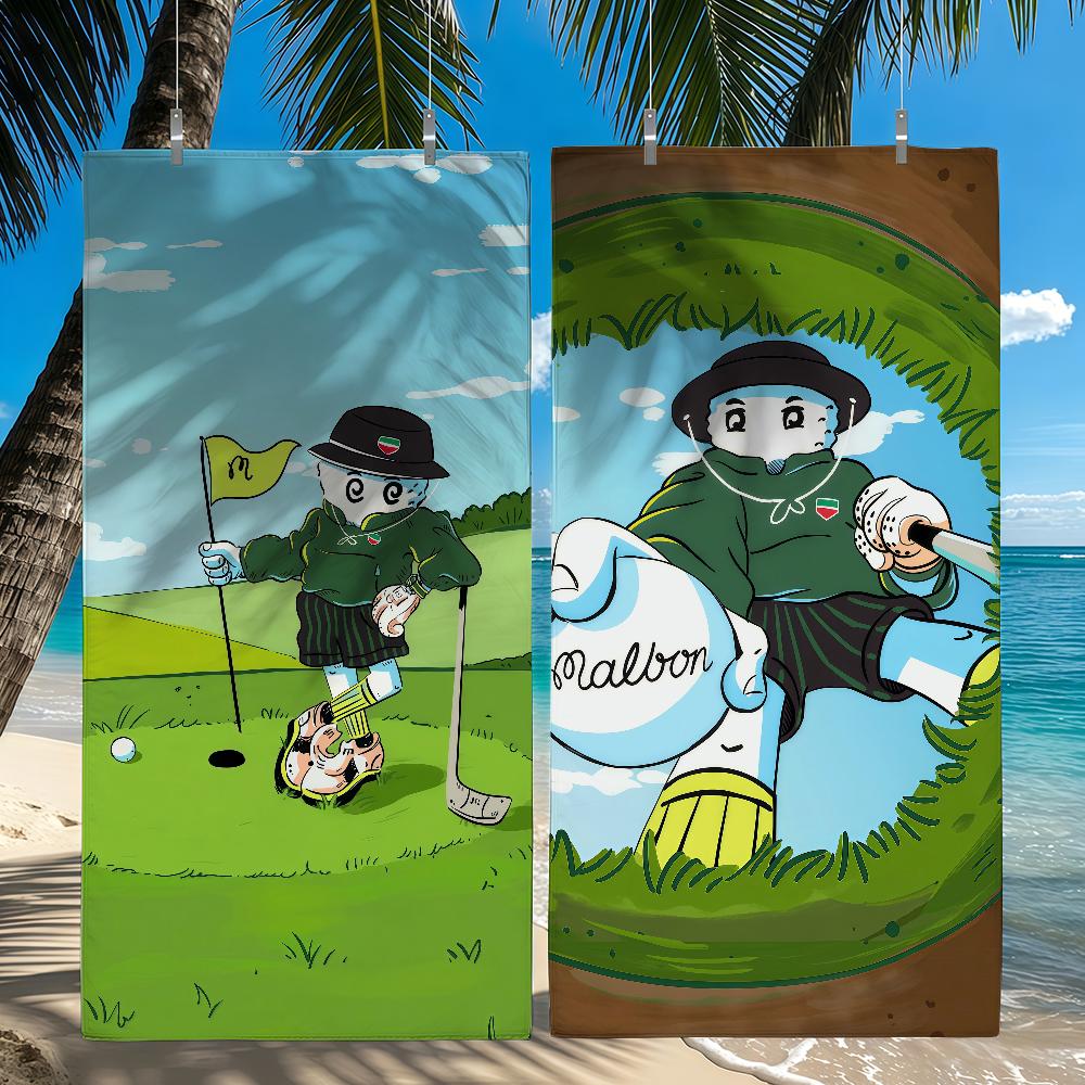 Marca M-Malbon Asciugamano Spiaggia Doccia Bagno Viaggio G-Pallina da Golf Leggero Delicato sulla Pelle per Piscina Campeggio Crociera Estate