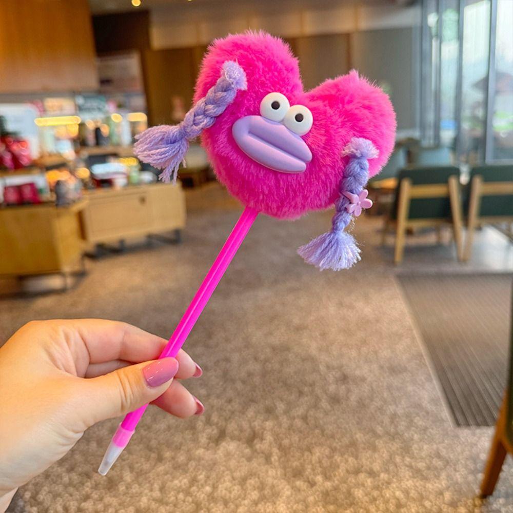 Ugly Braided Doll Children's Plush Pen Iridescence Student Neutral Gel Pen  School