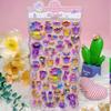 1/8pcs Cartoon Cute Aesthetic 3D Stickers Creative Animal Food Crystal Sticker for Notebook Guitar Decoration Decals Gift