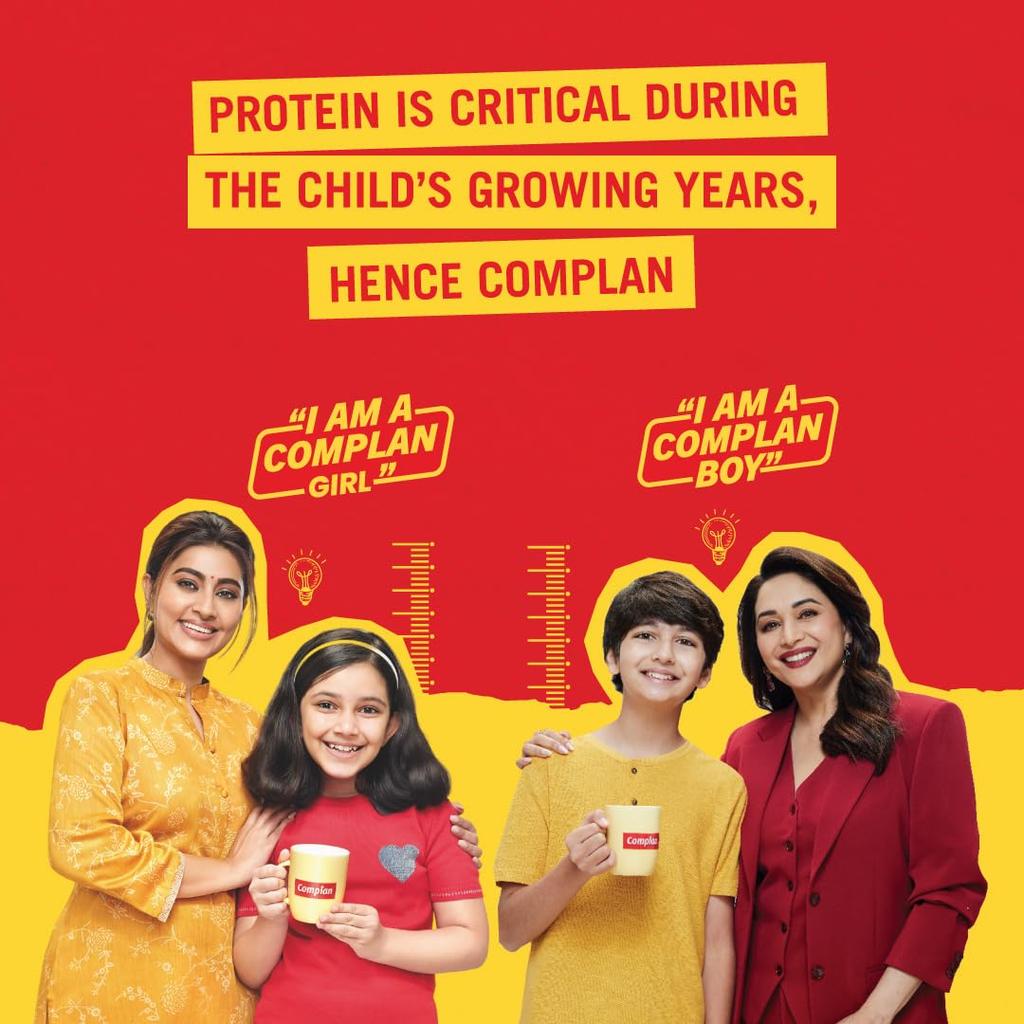 Complan Kesar Badam Výživový nápoj v prášku pro děti 500 g Dóza Vysoký obsah bílkovin a 34 živin