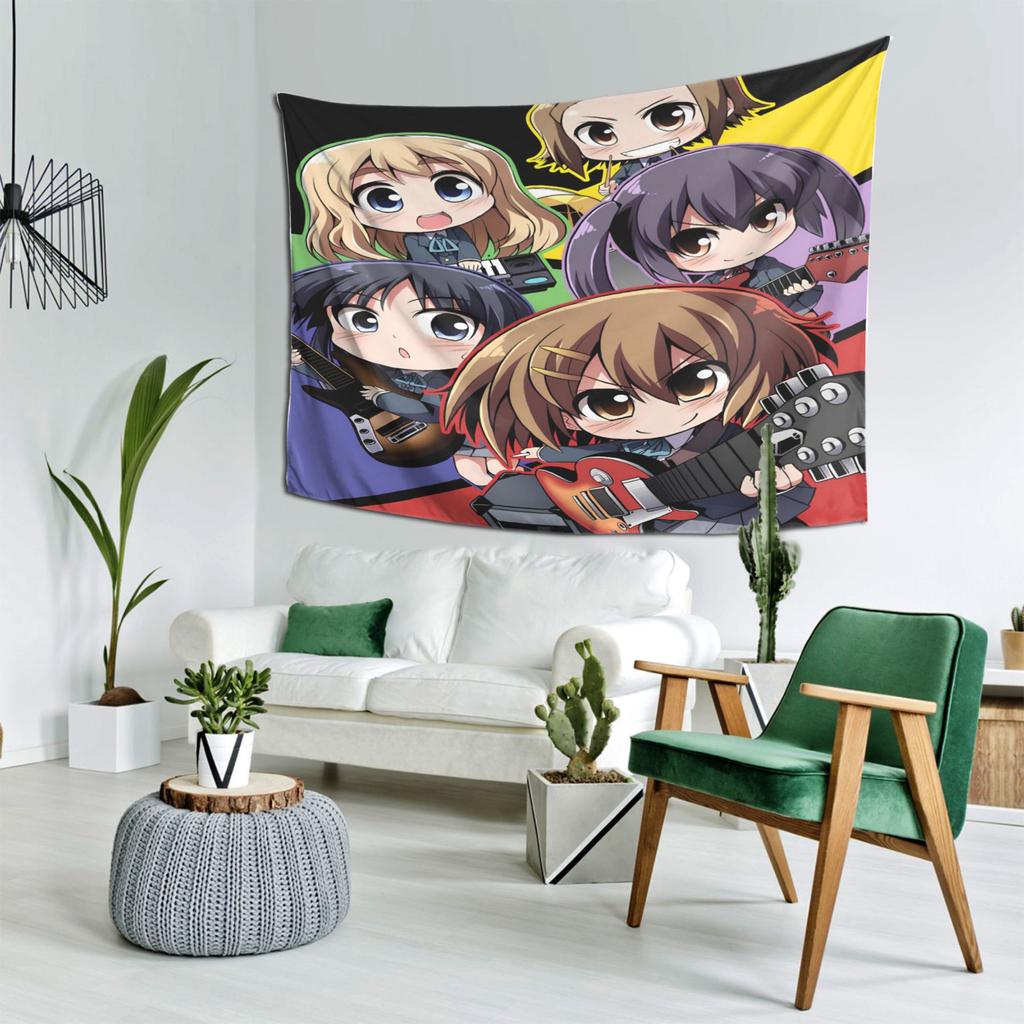 Cute Original K-On Anime Tapestry Girlish Room Decor Hanging Cloth Bedroom Wall Atmosphere Decoration Accessories Backdrop