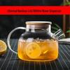 Borosilicate Glass Teapot with Bamboo Lid for Hot & Cold Drinks