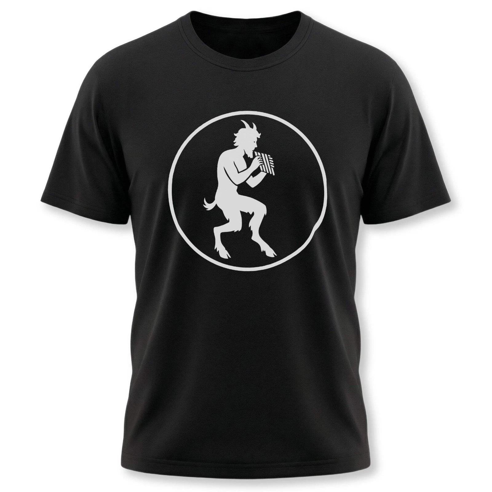 Pan Satyr T-Shirt | Flute Playing Greek God Unisex Graphic Print Tee Shirt XS