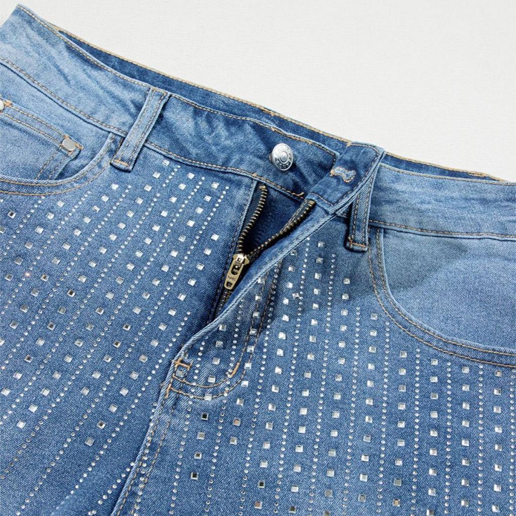 Women High Waisted Baggy Wide Leg Denim Shorts Casual Jean Shorts