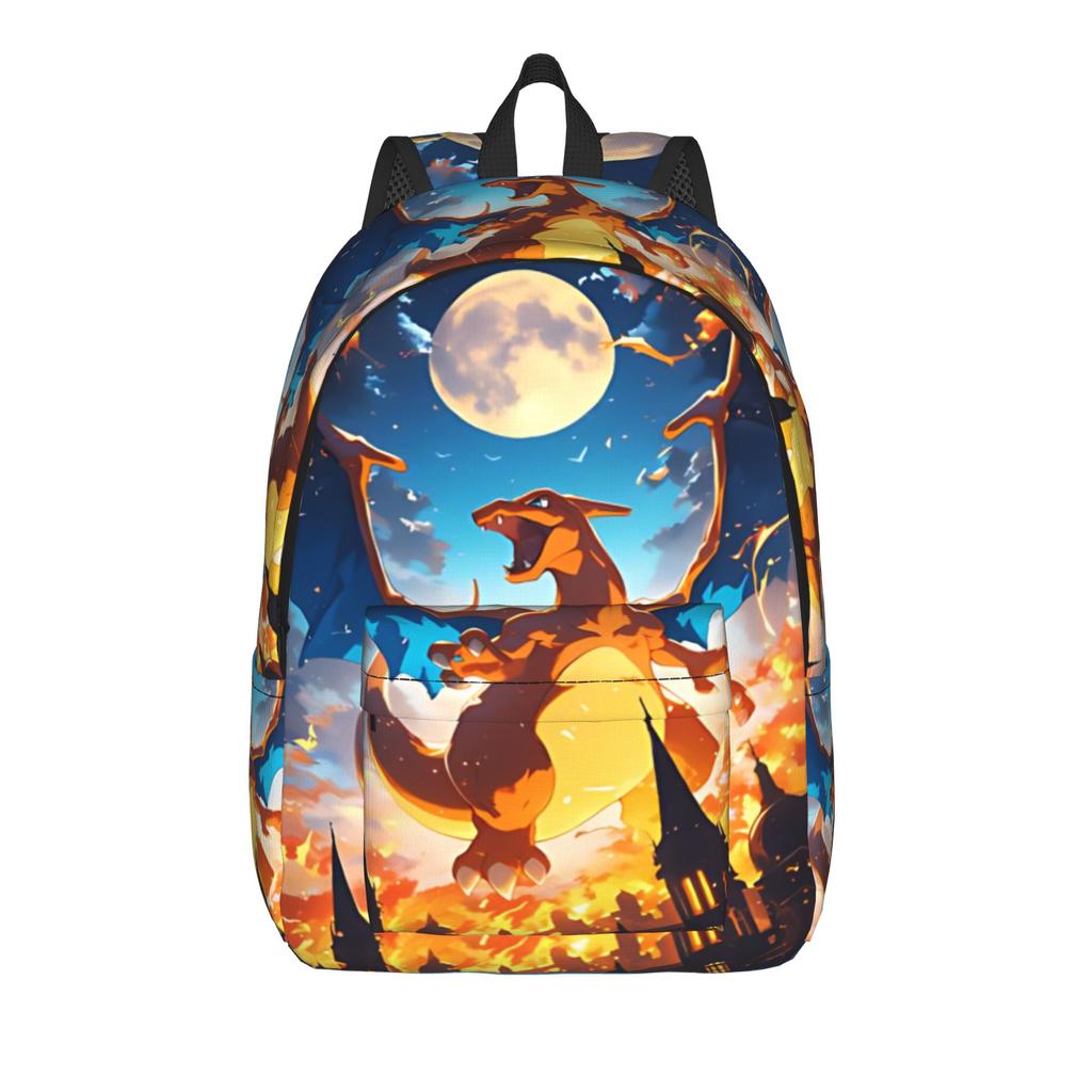 Fashion Pokemon Charizard Backpack Mochilas Vintage School Large Capacity Rucksack