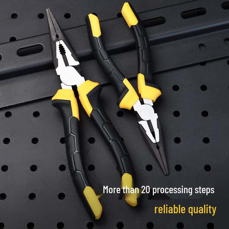 Deli 8-inch Chrome Vanadium Steel Needle Nose Pliers