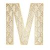 Large Wooden Letter - M - Wood - Openwork - To Decorate - 24 Cm - Creative Hobbies