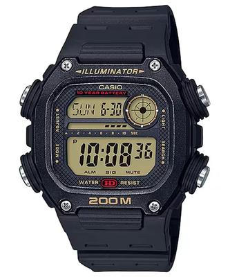 Standard Digitaluhr DW-291H-9AV Herren Schwarz mit Goldfarbenem LCD-Display, Übersee-Modell [Parallelimport]