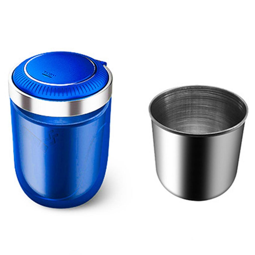 Portable Car Ashtray With Lid,LED Sealing Cigarettes Ash-Cup,Detachable Metal Car Ashtrays,Car Accessories,For Home Travel Use