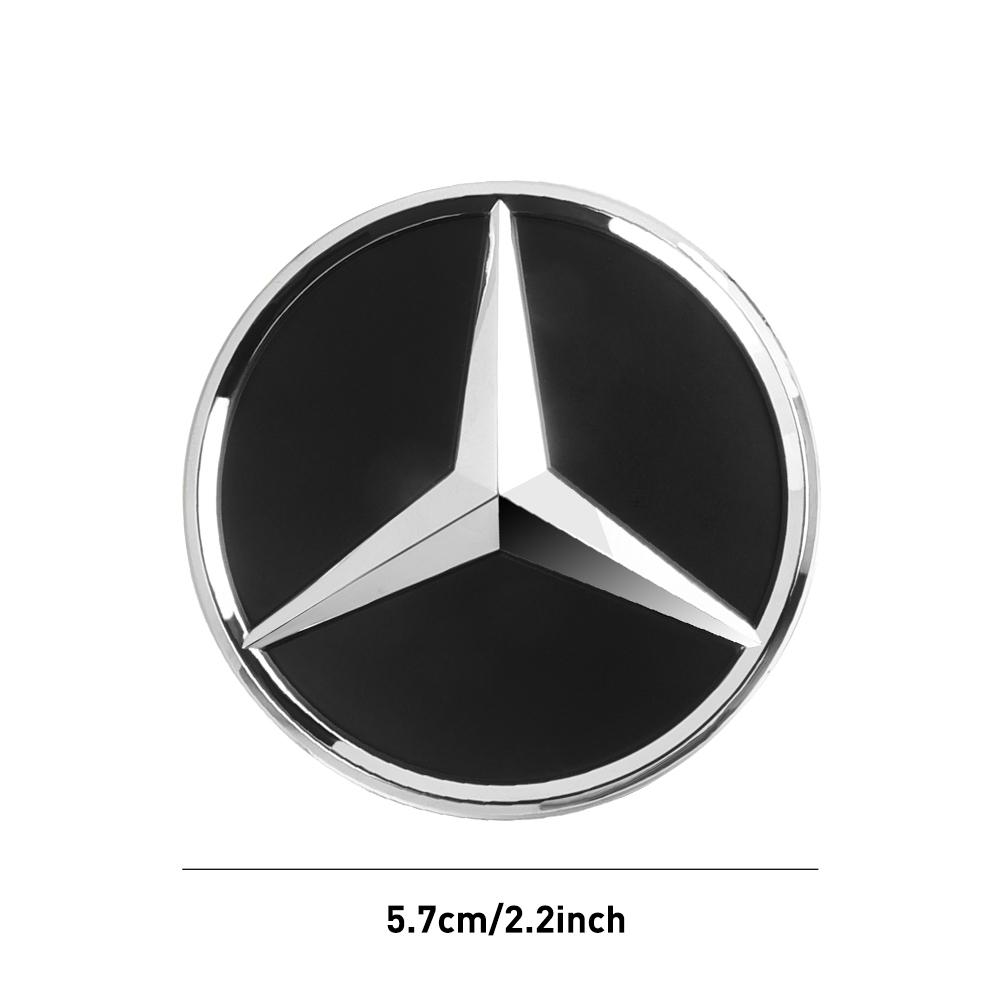 ABS Car Steering Wheel Center Emblem Sticker Benz Star Logo Badge With Pins Decor For Mercedes Benz G S R C E B A Class GLA GLK