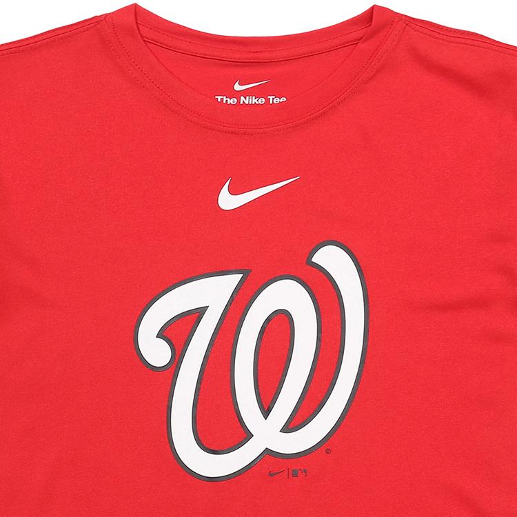 Nike Short Sleeve T-Shirt Logo Print Crew Neck American Vintage Dopamine Regular Fit Cropped Kids Tops Red 3Z3B7SAG5-WSH