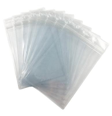 Fushing 100 Pieces Clear Name Tag ID Card Badge Waterproof Case Plastic Vertical Holder, Set, (127.3cm) [Item]
