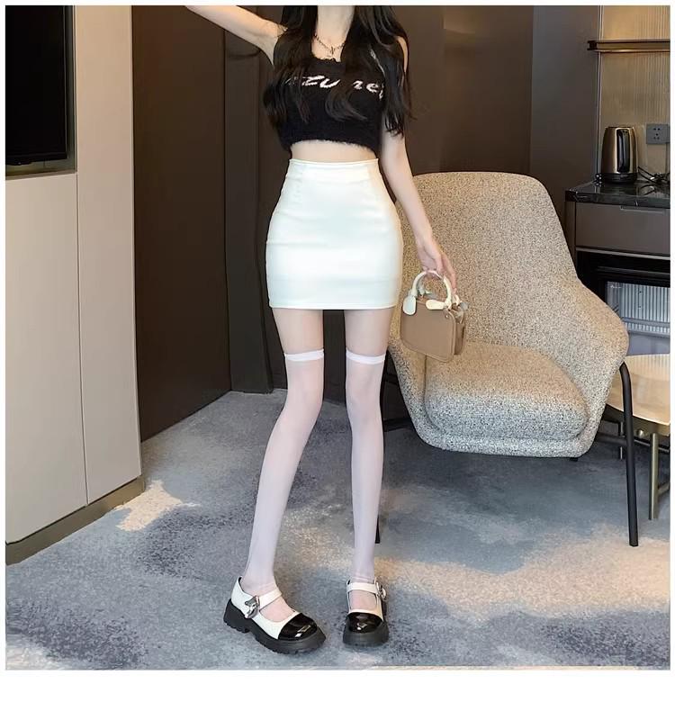 Women's XS Black Summer 2025 High Waist Bodycon Midi Pencil Skirt