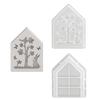 Hollow Out House Candle Holder Mould Flexible Silicone Mold for Atmosphere Light Desktop Ornament Mould Jewelry Tool