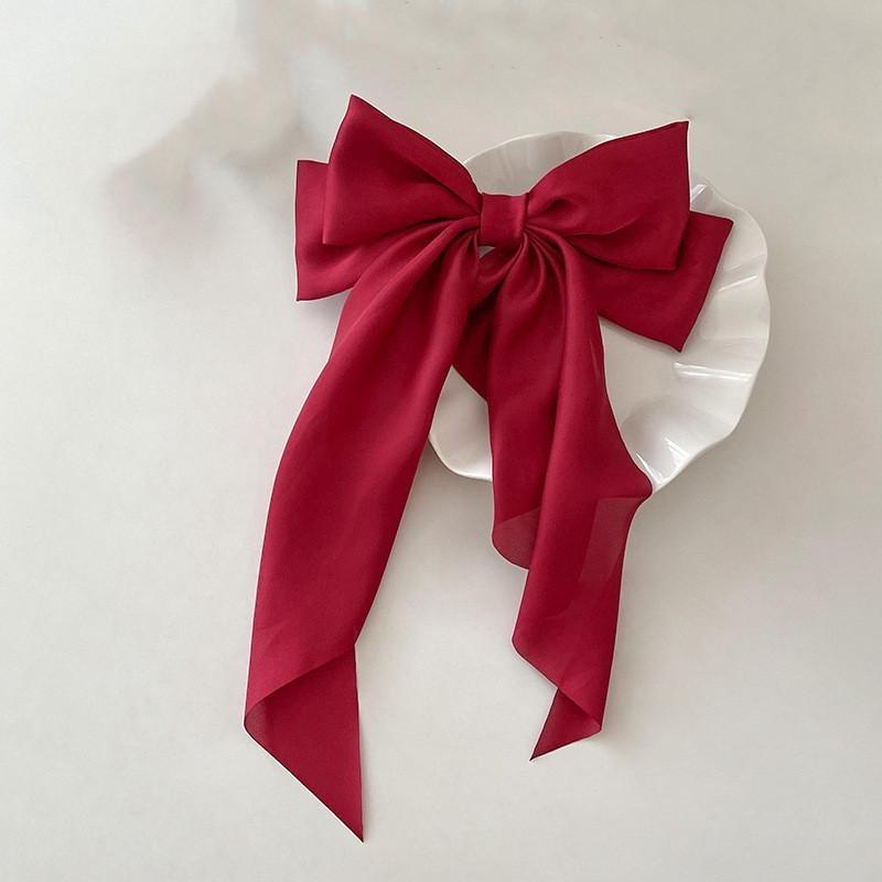 1 Stück Neue Koreanische Mode Bogen Haarnadel Einfarbig Elegante Haarspangen Kopfbedeckung Mädchen Kinder Haarschmuck