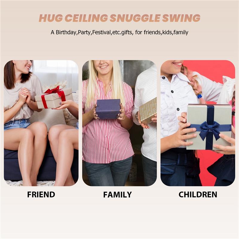 M-Modern-Therapeutic Sensory Swing, Hug Ceiling Snuggle Swing, Adjustable Fabric Hammock For Outdoor Room, Autism, Yoga Hammock