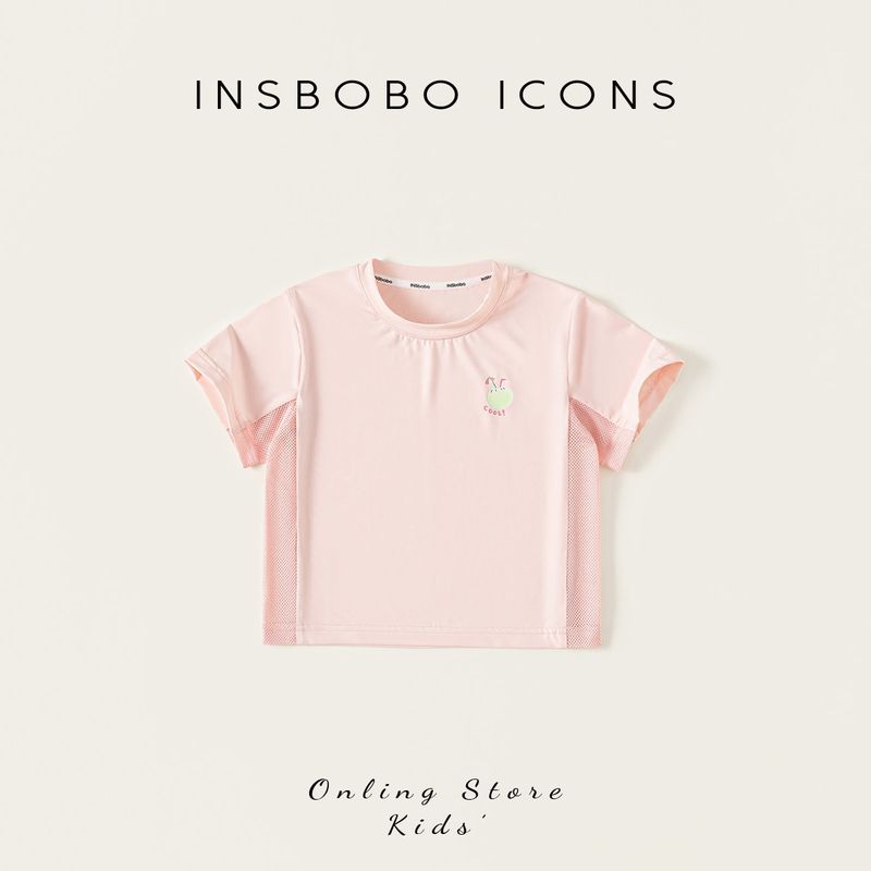 Insbobo Children s Short-Sleeve Boys  T-Shirt Summer Thin Style Girls  Top Upf50+ Baby Sun Protection T-Shirt Summer Breathable Pink 80