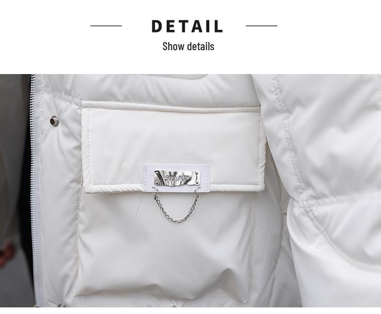 Shiny Wash-Free Hooded Down Cotton Women's Winter Jacket - Short Korean Style, Thickened and Fashionable.